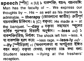 Speech in Bangla Academy Dictionary